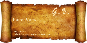Gore Vera névjegykártya